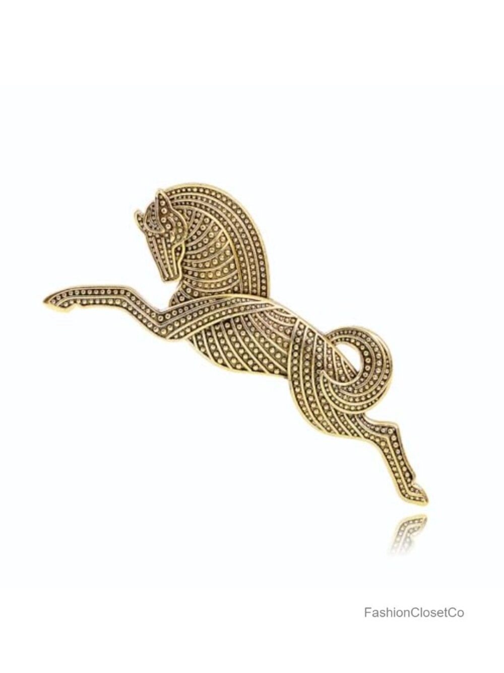 Enamel Crystal Horse Brooch Pin Lapel Pin Large Safety Pin